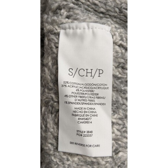 Women's Cabi # 3848 Horizon Pullover Gray V-Neck Oversized Chunky Knit Sweater S - Picture 11 of 12